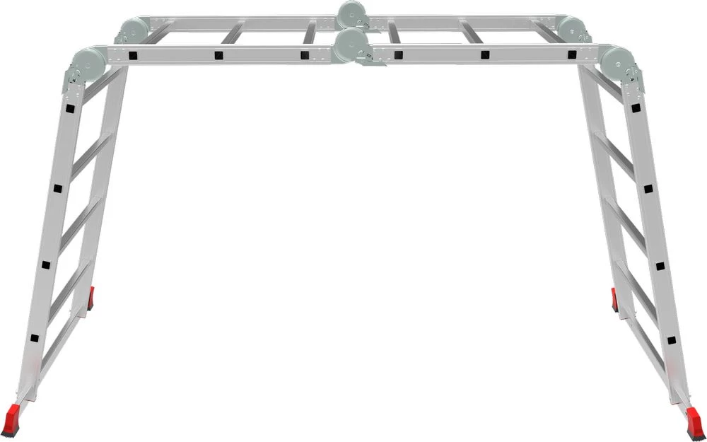 Алюминиевая четырехсекционная профессиональная лестница-трансформер 800 мм NV3323 НОВАЯ ВЫСОТА 2Х3+2Х4 арт.3323234 от магазина Бери-Неси.ру