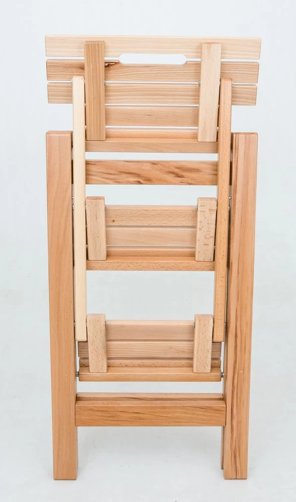 Стремянка-табурет деревянная с широкими ступенями Hoz-Block Микки 2 ступени Белая (арт. СДМТ-2Б) от магазина Бери-Неси.ру